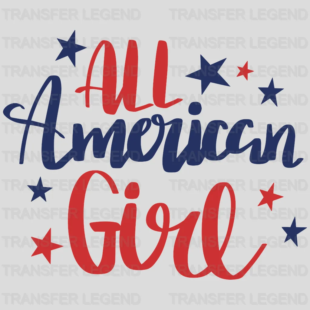 All American Girl DTF Transfer - transferlegend