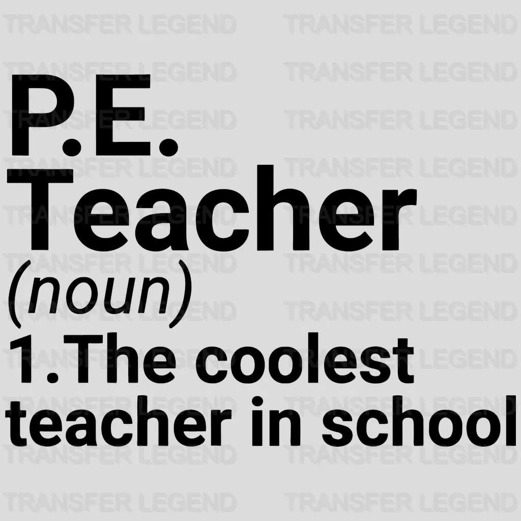 P.E Teacher 100 Days Of School Design - DTF heat transfer - transferlegend