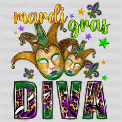 Mardi Gras Diva Design- Mardi Gras DTF heat transfer - transferlegend