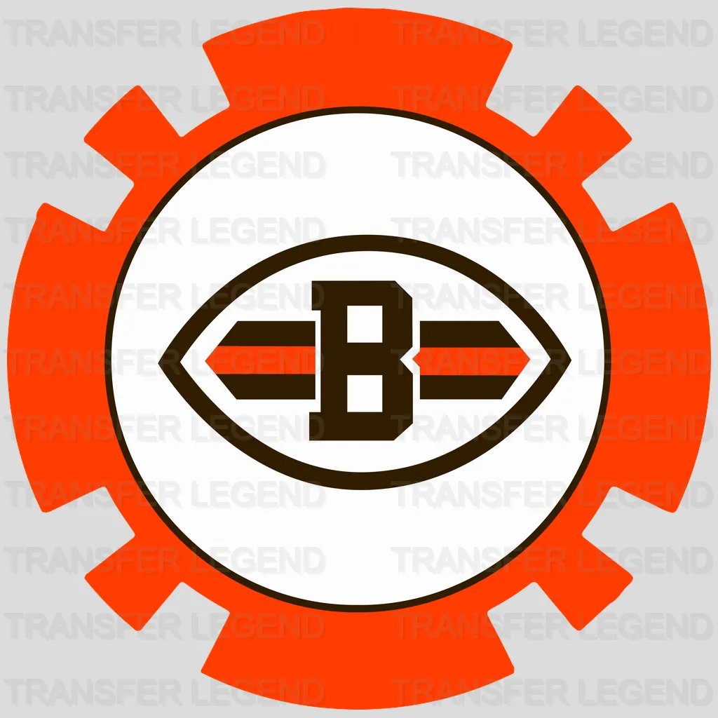 Cleveland Browns Gear Cog Emblem NFL Design - DTF Heat Transfer