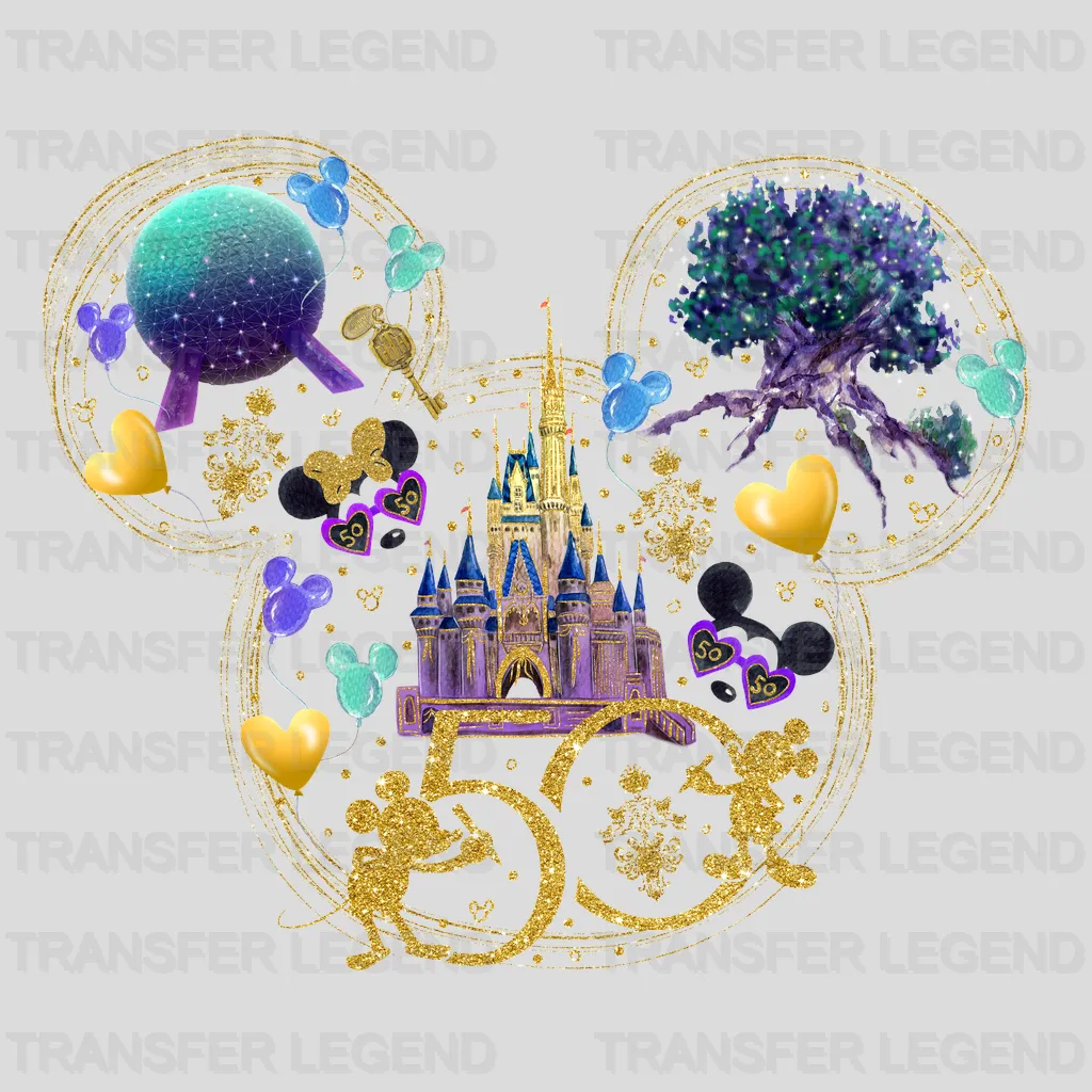 Disney World 50th Anniversary Mickey Ears Design - DTF heat transfer - transferlegend