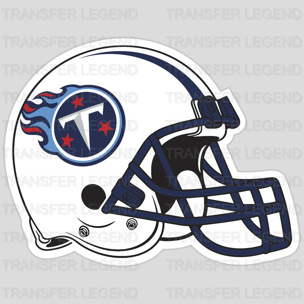 Tennessee Titans White Helmet Profile NFL Design - DTF Heat Transfer