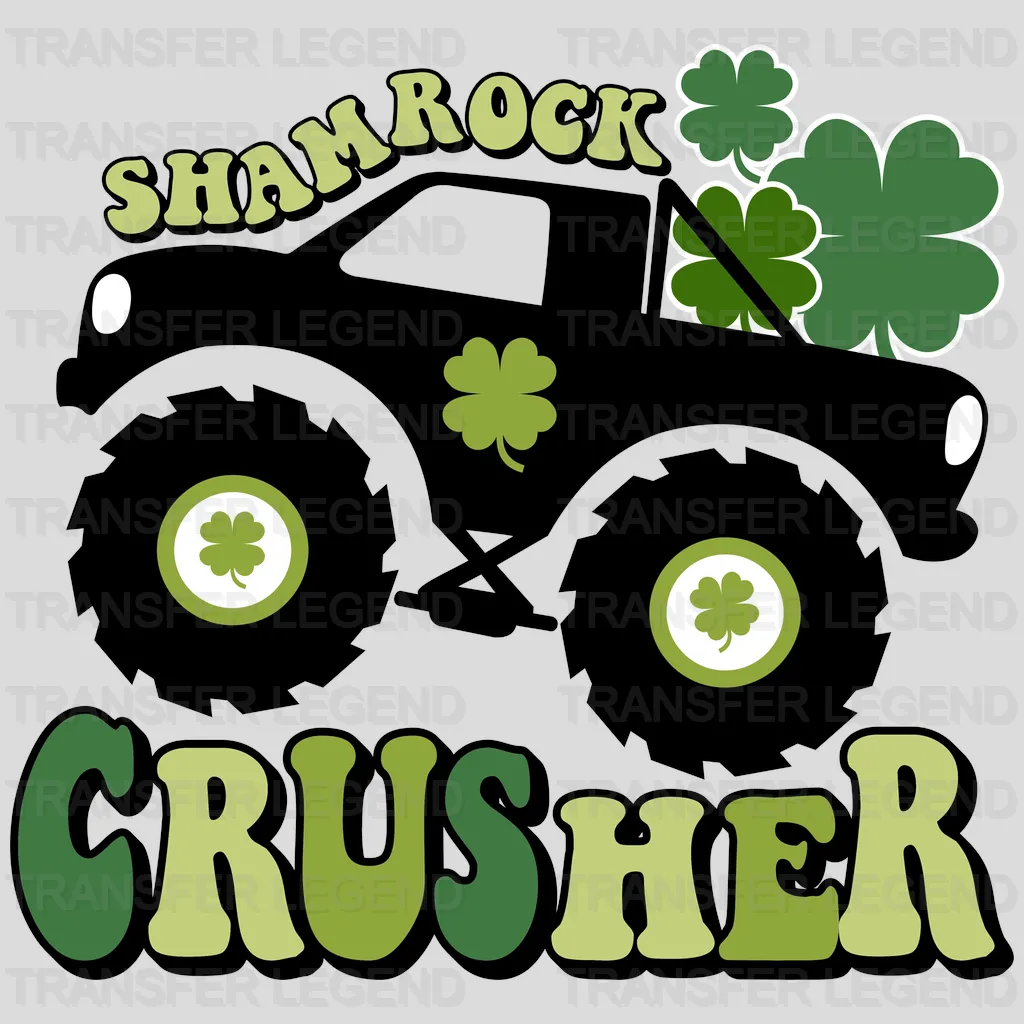 Shamrock Crusher St. Patrick's Day Design - DTF heat transfer - transferlegend