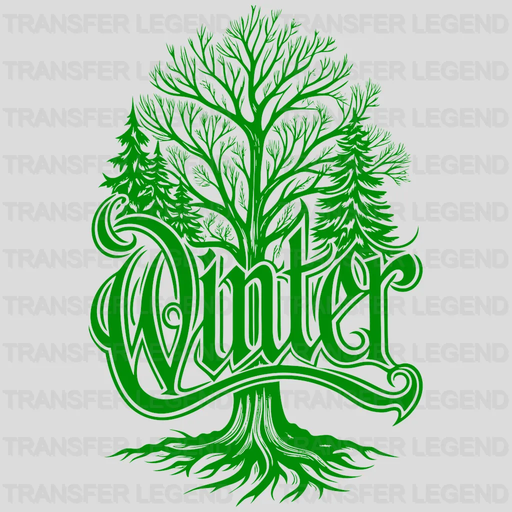 Winter Tree Winter Design - DTF Heat Transfers - transferlegend