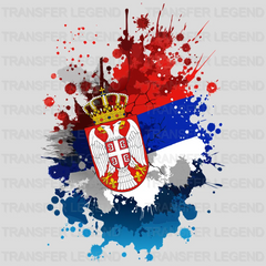 Serbia Flag Design - DTF Heat Transfer - transferlegend