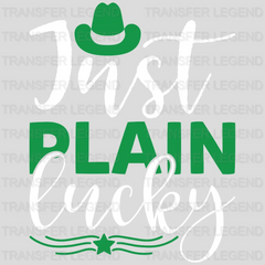 Just Plain Lucky St. Patrick's Day Design - DTF heat transfer - transferlegend