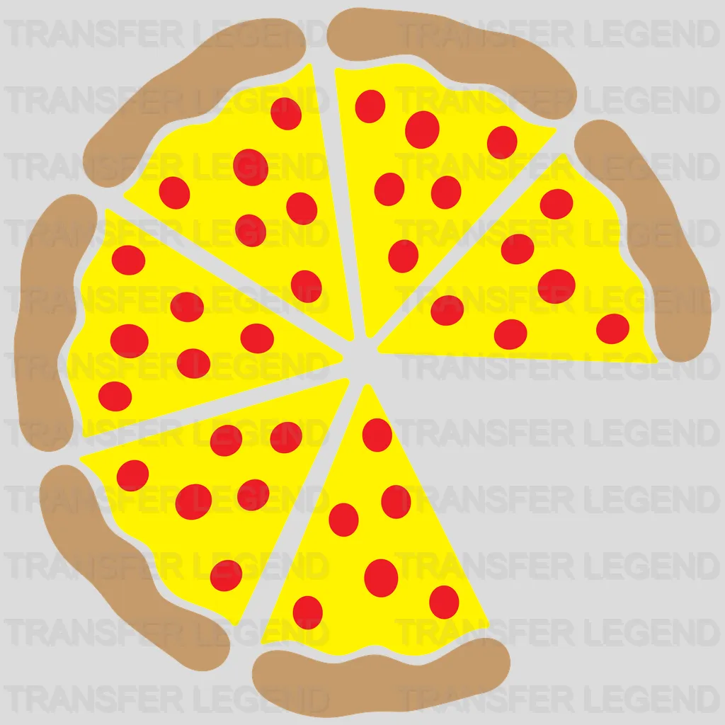 Pizza and Pizza Slice Couple Design - DTF heat transfer - transferlegend