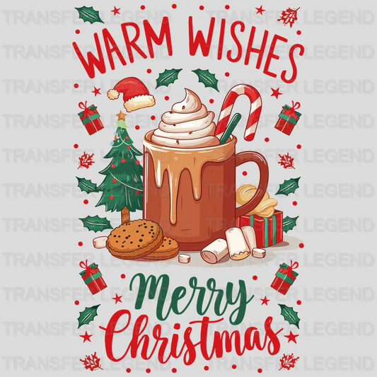 Warm Wishes Christmas design - DTF Heat Transfer - transferlegend