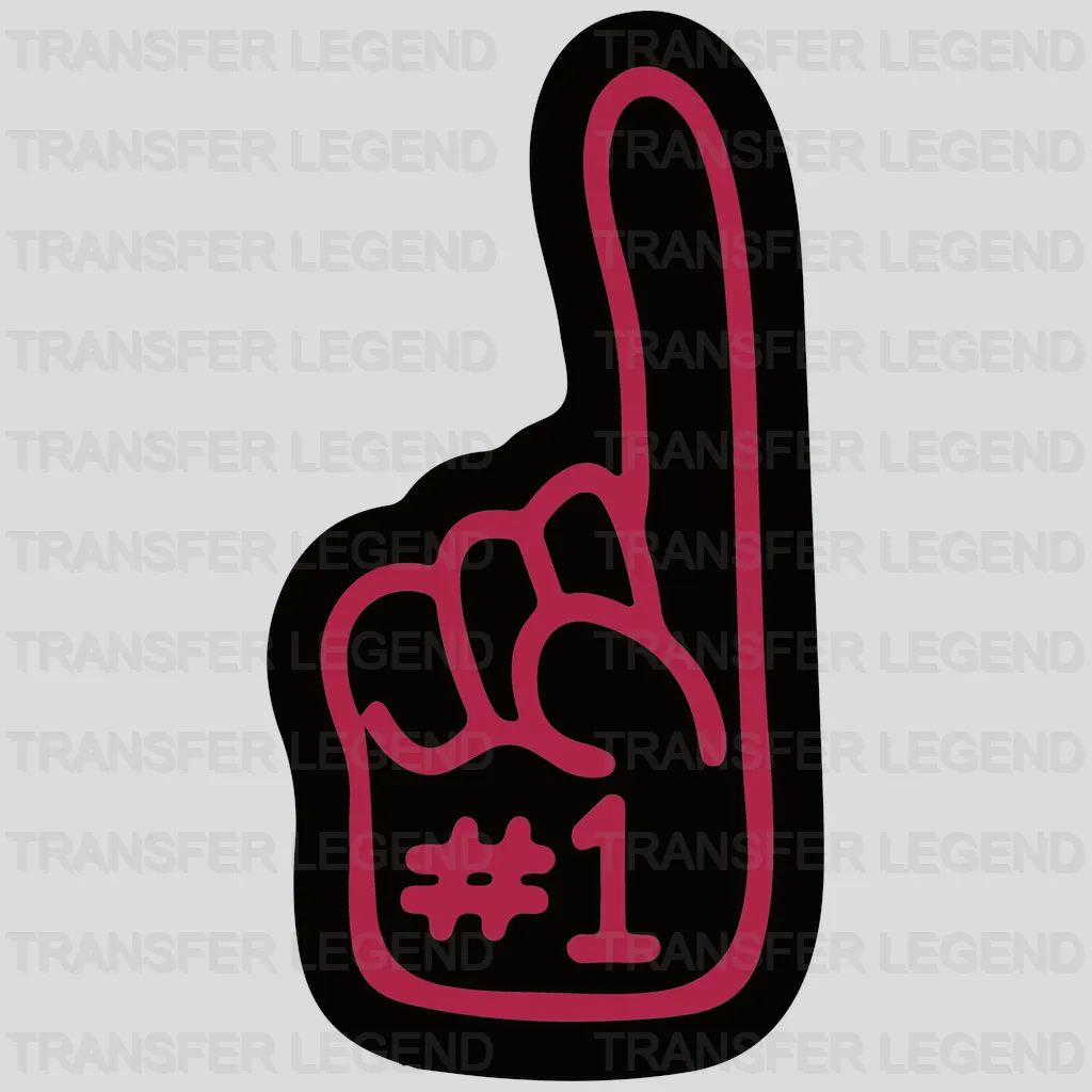 Atlanta Falcons #1 Foam Finger Graphic NFL Design - DTF Heat Transfer