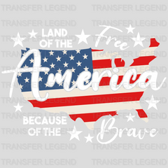 Land Of The Free America - Memorial Day DTF Transfer - transferlegend