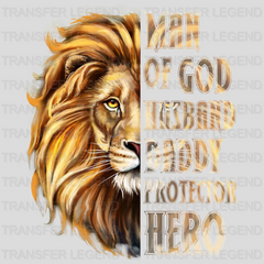 Man of God, Husband, Daddy, Protector, Hero Design - DTF heat transfer - transferlegend