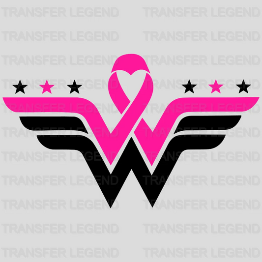 Cancer Ribbon Wonder Women TRANSFER, Cancer Warrior dtf TRANSFER - transferlegend