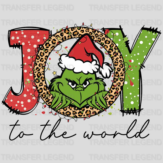 JOY GRINCH Christmas Design, Christmas Design, Dtf Heat Transfer - transferlegend