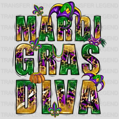 Mardi Gras Diva Design- Mardi Gras DTF heat transfer - transferlegend