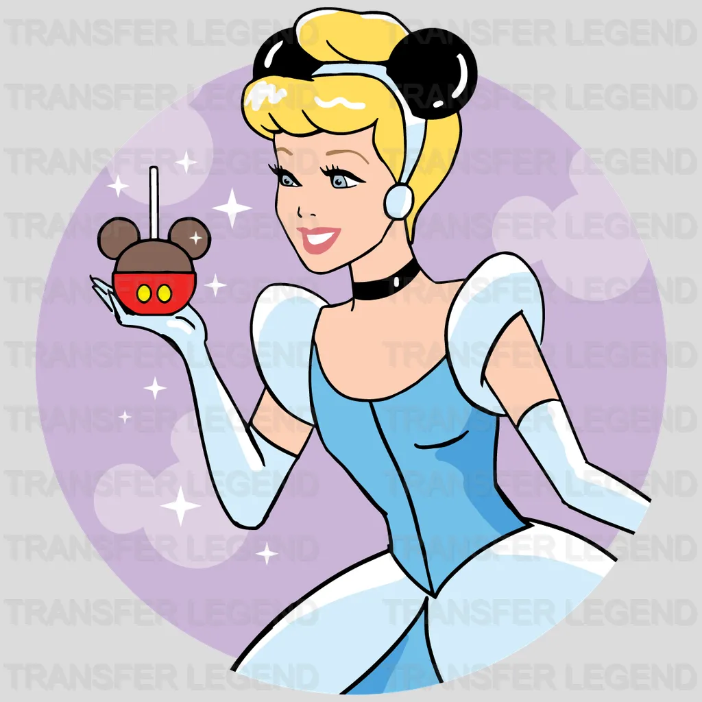 Cinderella Disney Snacks Mickey Ears Design - DTF heat transfer - transferlegend