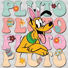 Easter Disney Pluto Stack Design - DTF heat transfer - transferlegend