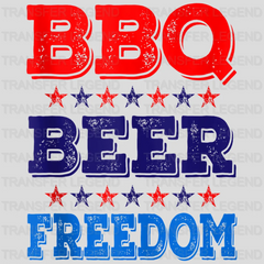 BBQ Beer Freedom Design - DTF heat transfer - transferlegend