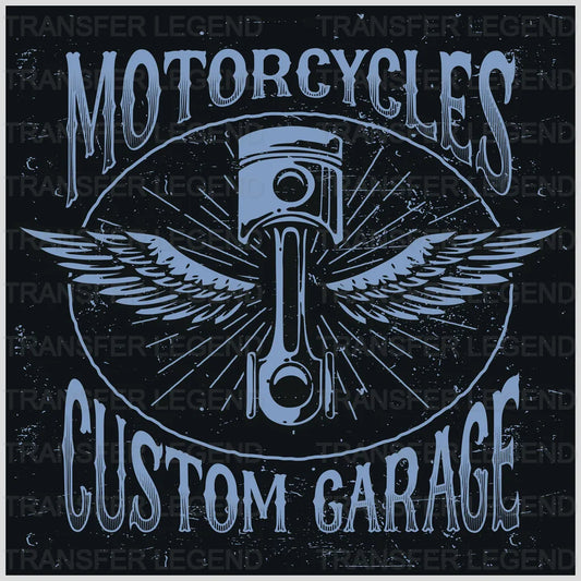 Motocycles Custom Garage Clasic Car Designs - DTF Heat Transfer - transferlegend