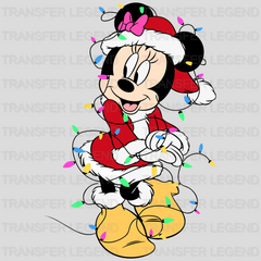 Christmas Disney Santa Costume Mickey And Minnie Design - DTF heat transfer - transferlegend