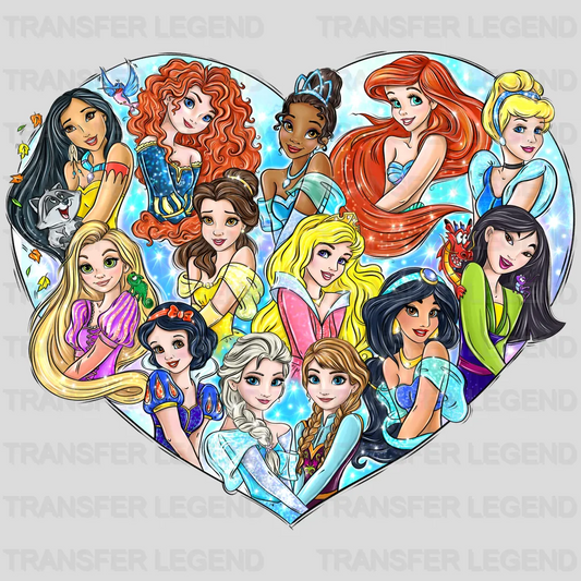 Princesses Heart Design - DTF heat transfer - transferlegend