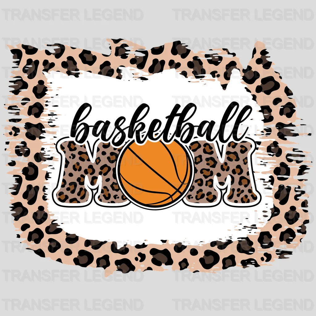 Basketball Mom Leopard DTF Transfer - transferlegend