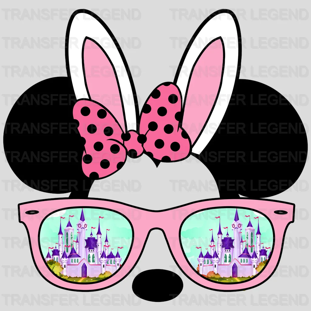 Minnie with Easter Bunny Ear Design- DTF heat transfer - transferlegend