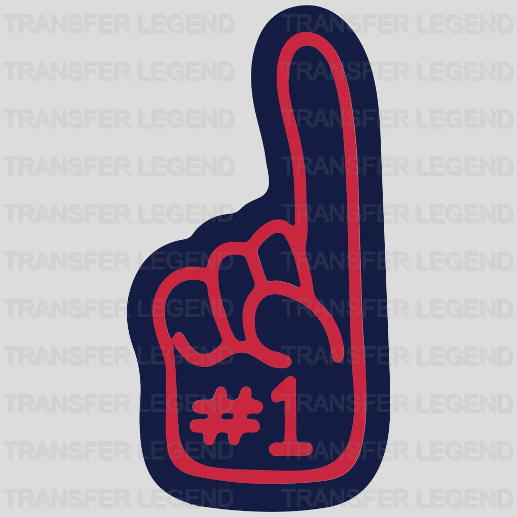 Houston Texans #1 Foam Finger Graphic NFL Design - DTF Heat Transfer