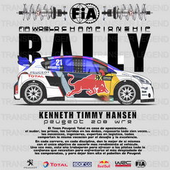 Peugeot 208 Timmy Hansen Cars Design - DTF Heat Transfer - transferlegend