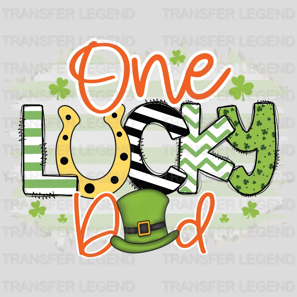 One Lucky Dad St. Patrick's Day Design - DTF heat transfer - transferlegend