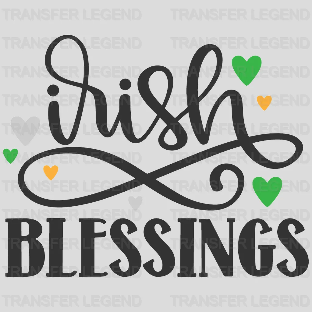 Irish Blessings St. Patrick's Day Design - DTF heat transfer - transferlegend