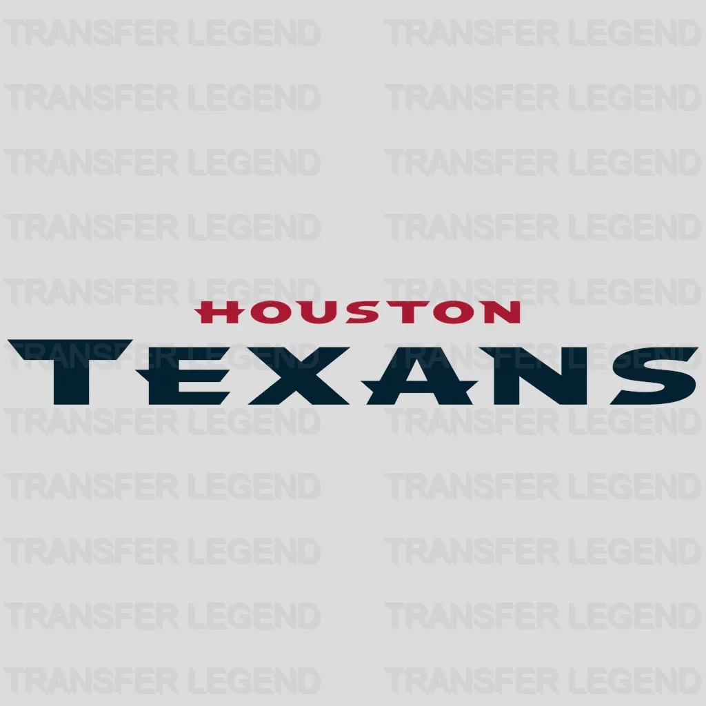 Houston Texans Text Wordmark Logo NFL Design - DTF Heat Transfer