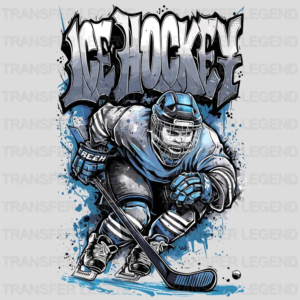 Ice Hockey Winter Design - DTF Heat Transfers - transferlegend