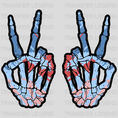 Peace Skeleton Hand DTF Transfer - transferlegend