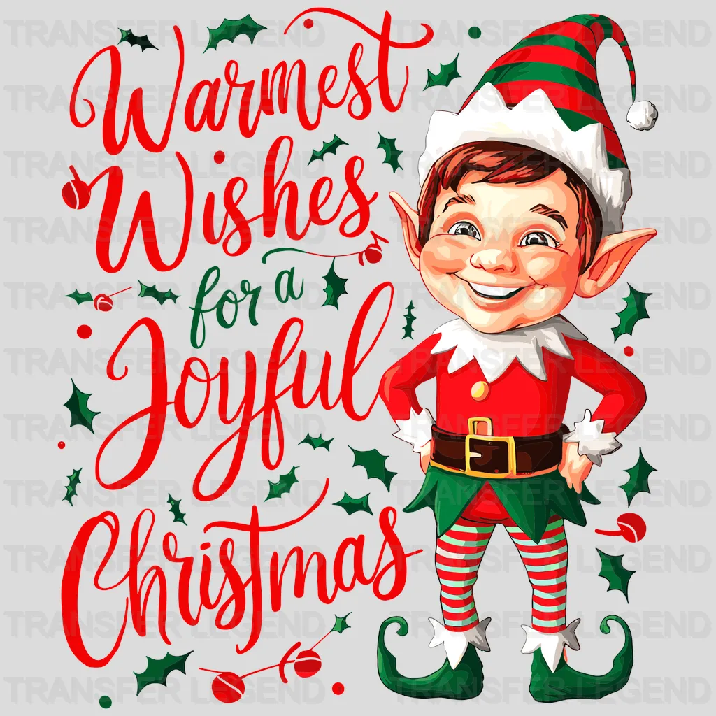 Warmest Wishes For You Christmas design - DTF Heat Transfer - transferlegend