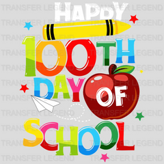 Happy 100th Day Of School- DTF heat transfer - transferlegend