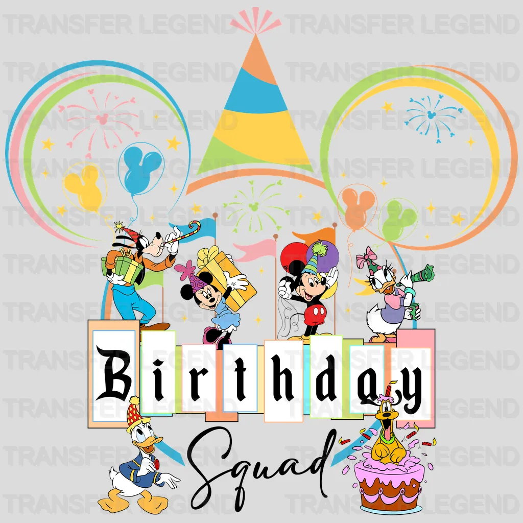 Birthday Squad Disney Designs - DTF Heat Transfers