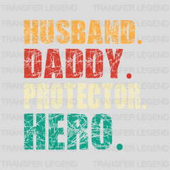 Husband Daddy Protector Hero Design - DTF heat transfer - transferlegend