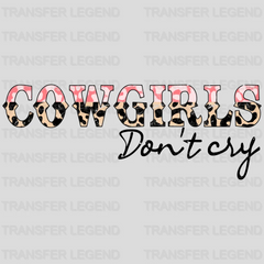 Cowgirls Don't Cry Design - DTF heat transfer - transferlegend