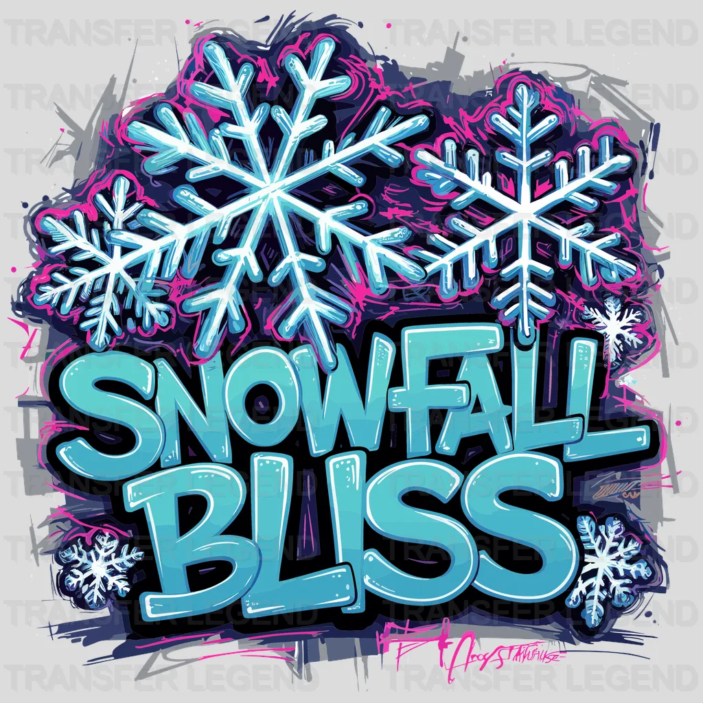 Snowfall Bliss Winter Design - DTF Heat Transfers - transferlegend