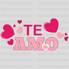 Te Amo Valentine's Day Design - DTF heat transfer - transferlegend