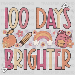 100 days Brighter School Design - DTF heat transfer - transferlegend