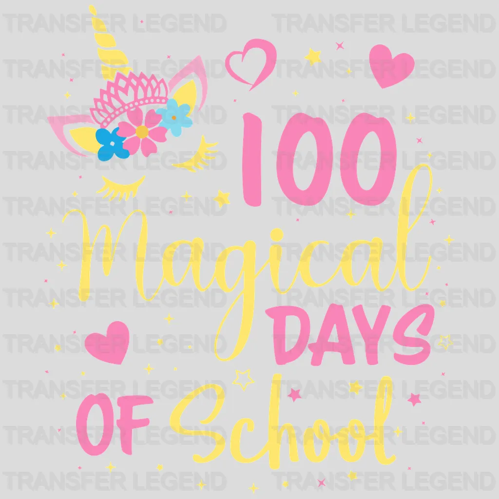 100 Magical Days Of School - DTF heat transfer - transferlegend