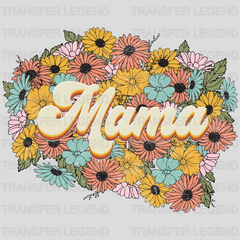 Retro Flower Mama Design - DTF heat transfer - transferlegend