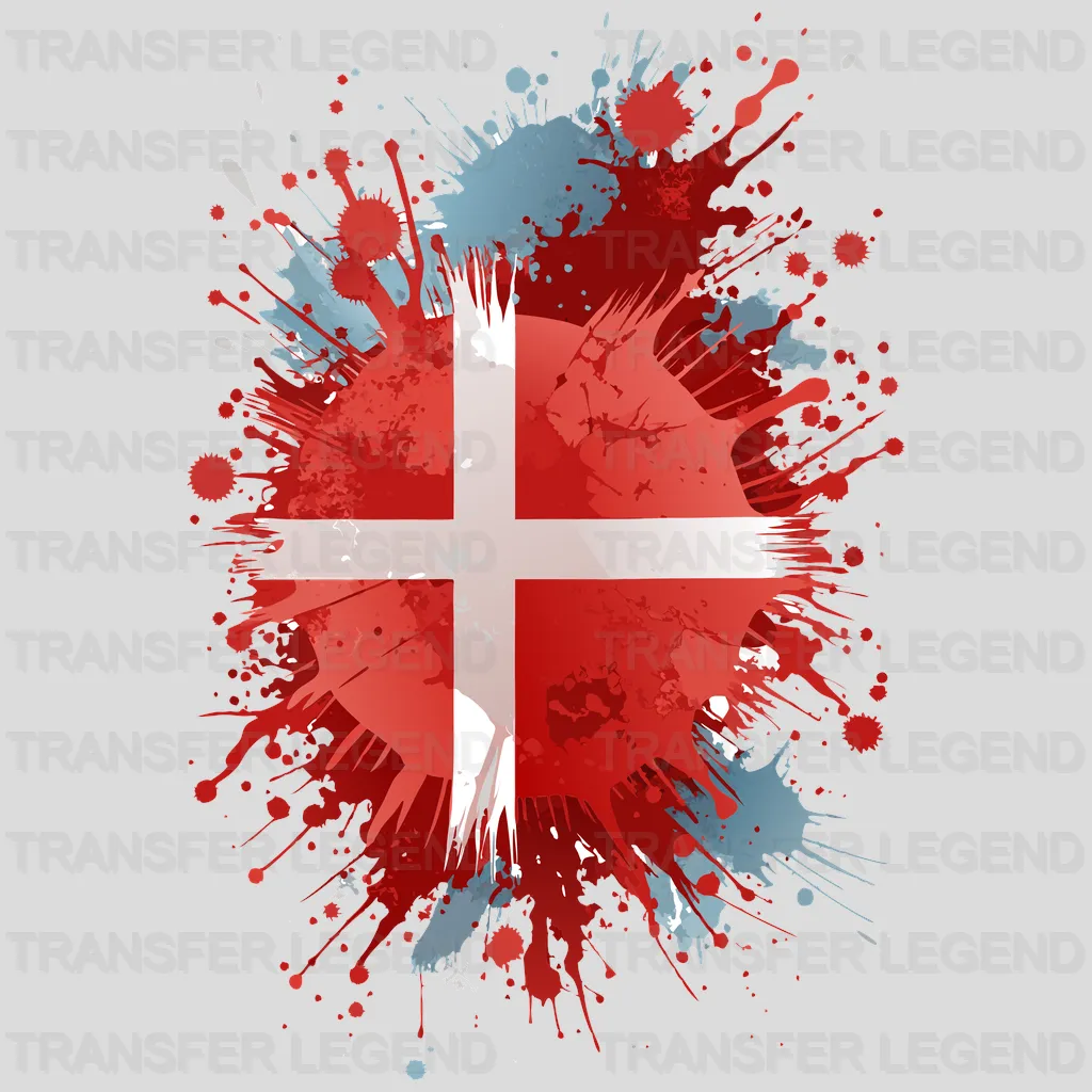 Denmark Flag Design - DTF Heat Transfer - transferlegend