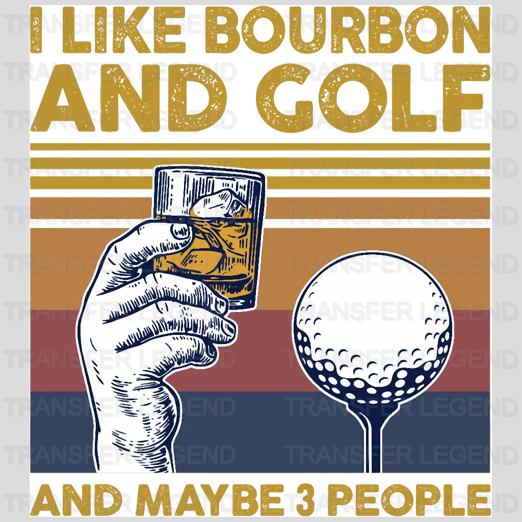 Drung & Golf Together Golf Design - DTF Heat Transfers - transferlegend