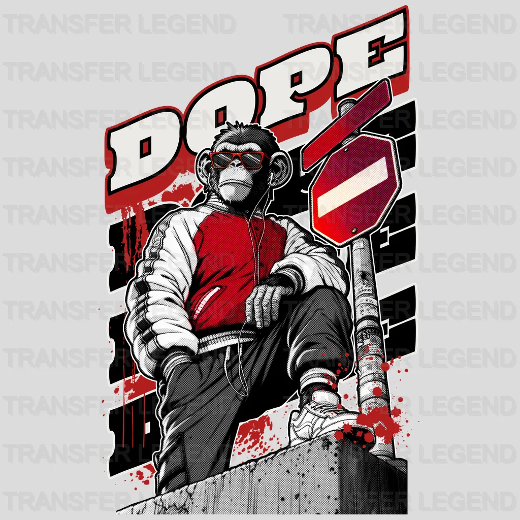 Dope Monkey Streetwear Design - DTF Heat Transfer - transferlegend