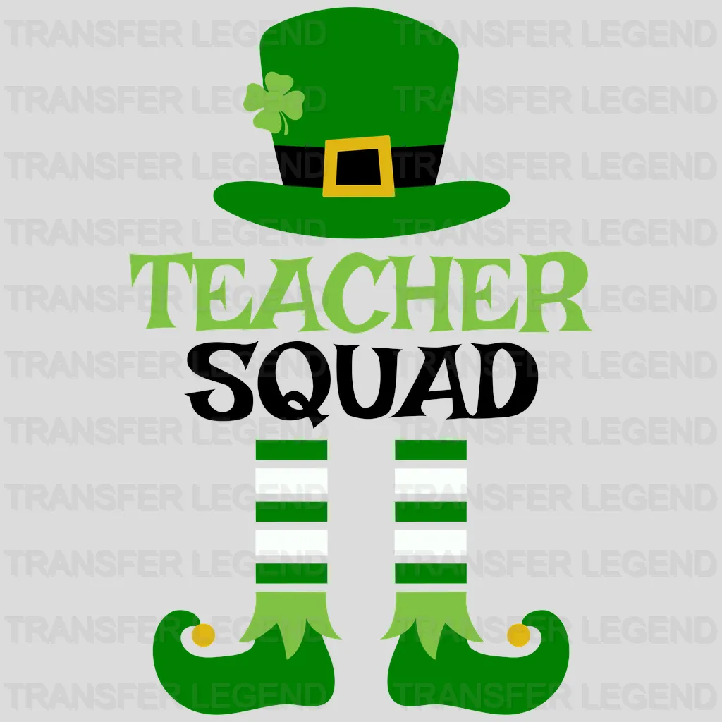 Teacher Squad St. Patrick's Day Design - DTF heat transfer - transferlegend