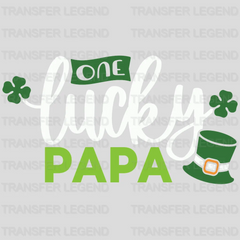 One Lucky Papa St. Patrick's Day Design - DTF heat transfer - transferlegend