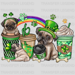 Pug St. Patrick's Day Design - DTF heat transfer - transferlegend