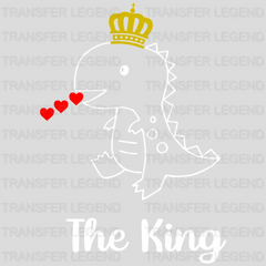 The King Dinosaur - Matching Couple Design - DTF heat transfer - transferlegend